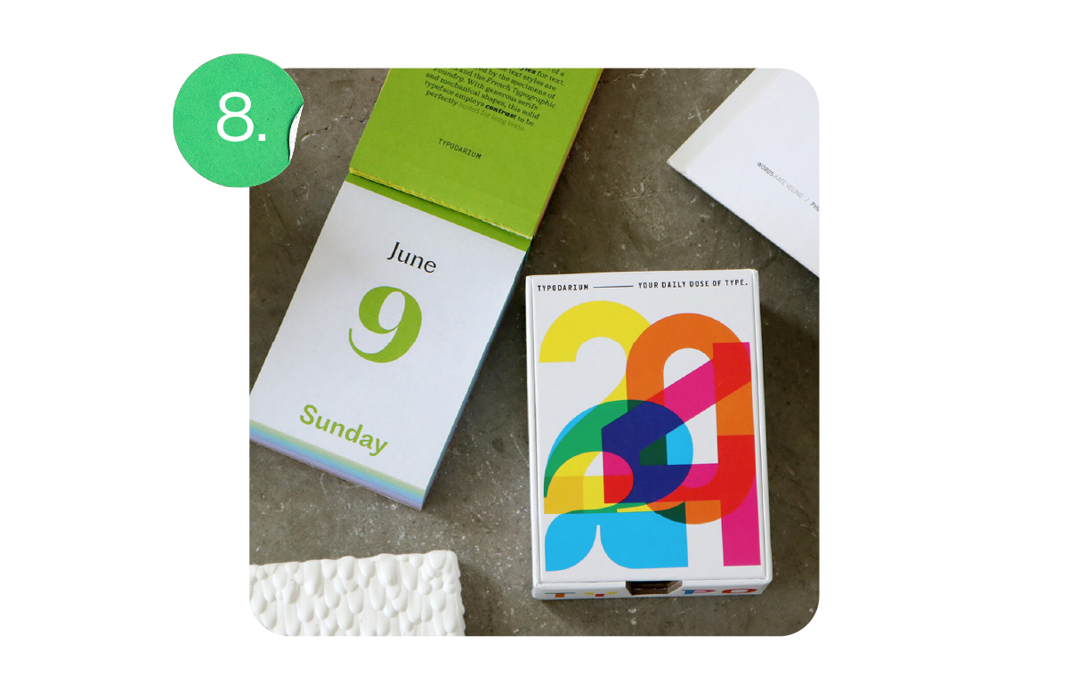 Gifts for designers: 2024 Typodarium Calendar